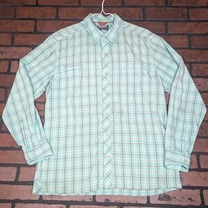Simms Men's L Plaid Performance Fishing Shirt‎